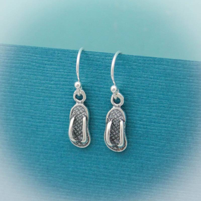 Sterling Silber Flip Flop Ohrringe Strand Schmuck Geschenk von TracyTayanDesigns