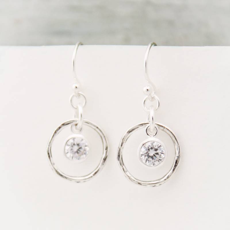 sterling Silber April Birthstone Ohrringe Klarer Quarz-Zweig-Schmuck von TracyTayanDesigns