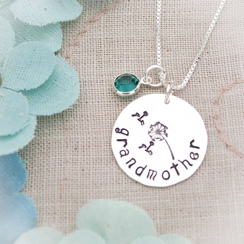 sterling Silber Großmutter Mutter Halskette Handgestempelter Schmuck sterling Silber Großmutter Mutter Halskette Handgestempelter Schmuck von TracyTayanDesigns