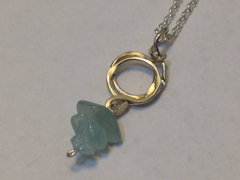 Aquamarin Anhänger in Sterling Silber, März Birthstone, Beruhigende Heilstein Edelsteine von TracysMysticalGems