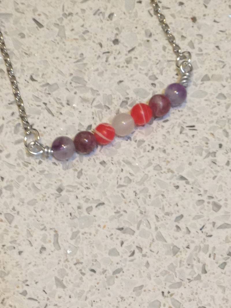 Bar-Liebe Perlen Halskette Mit Echten Edelsteinen von TracysMysticalGems