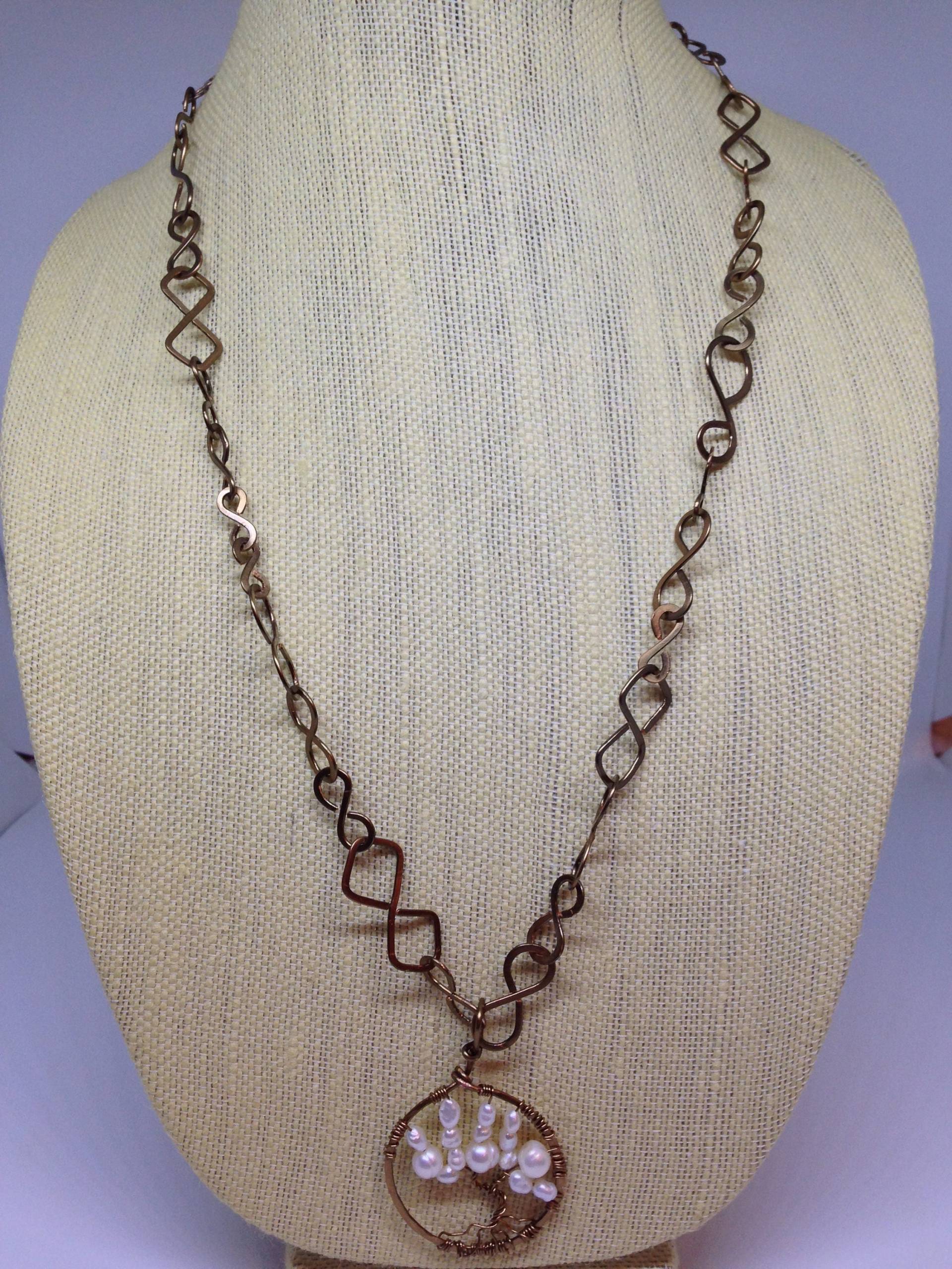 Baum Des Lebens Bronze Getönten Verbindungen Handgemachte Süßwasserperlen Perle Schichtung von TracysMysticalGems