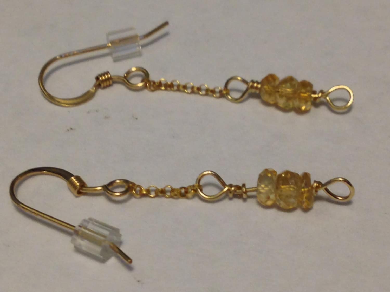 Citrin Ohrringe in 14 Kt. Gold Füllen Kette Ohrringe von TracysMysticalGems