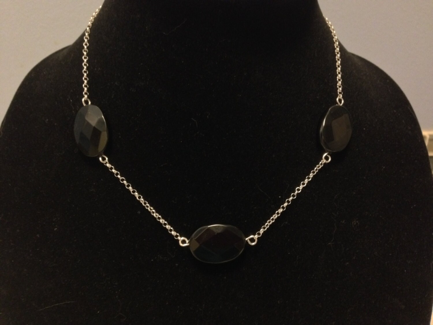 Die Ultimative Negativität Blocker-Kette in Schwarzem Onyx Und Sterling Silber von TracysMysticalGems