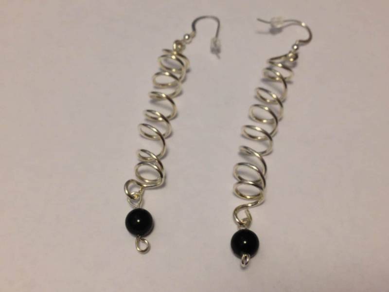 Spirale/Korkenzieher-Ohrringe Mit Jade Perlen von TracysMysticalGems