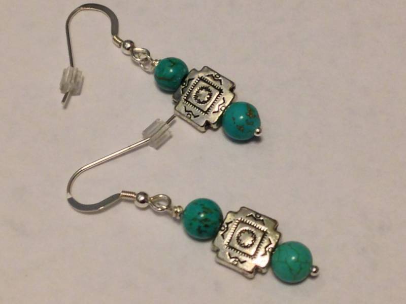 Türkis Ohrringe Perlen von TracysMysticalGems