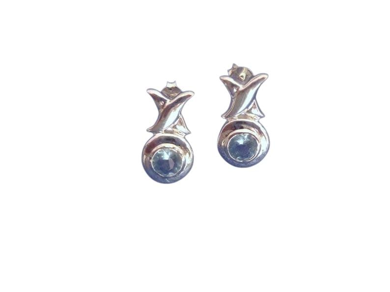 Blautopas Sterling Silber Ohrringe Blautopas Sterling Silber Ohrringe von TraderTrudys