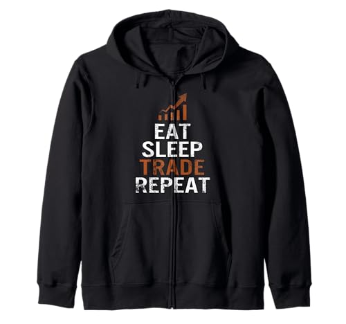 Eat Sleep Trade Repeat Stock Trader Forex Trading Lover Men Kapuzenjacke von Trading Tees by WaitForjuly Co.
