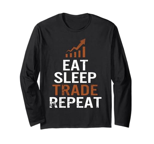Eat Sleep Trade Repeat Stock Trader Forex Trading Lover Men Langarmshirt von Trading Tees by WaitForjuly Co.