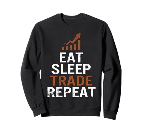 Eat Sleep Trade Repeat Stock Trader Forex Trading Lover Men Sweatshirt von Trading Tees by WaitForjuly Co.