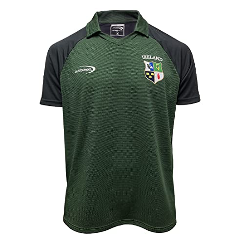 Lansdowne Green and Navy Performance Polo T-Shirt von Traditional Craft