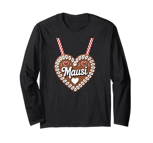 Lebkuchenherz Ersatz Dirndl Mausi Langarmshirt Lebkuchenherz Ersatz Dirndl Mausi Langarmshirt von Traditionelles Lebkuchenherz Volksfest Outfit