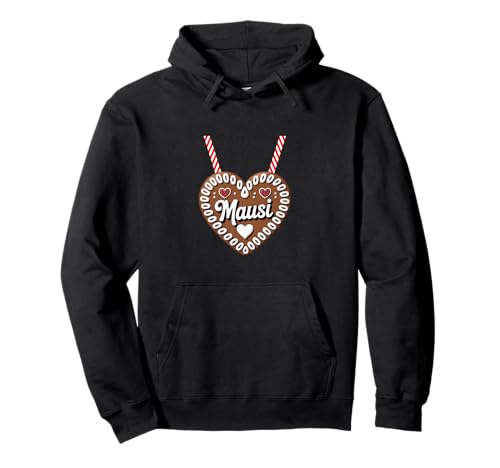 Lebkuchenherz Ersatz Dirndl Mausi Pullover Hoodie von Traditionelles Lebkuchenherz Volksfest Outfit