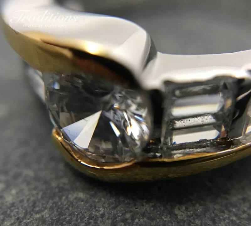 Platin Und Vergoldeter Sterling Silber Ring Set Mit Makellosen Weißen Zirkonias - Verlobungsring Platin Und Vergoldeter Sterling Silber Ring Set Mit Makellosen Weißen Zirkonias - Verlobungsring von TraditionsJewelryCo