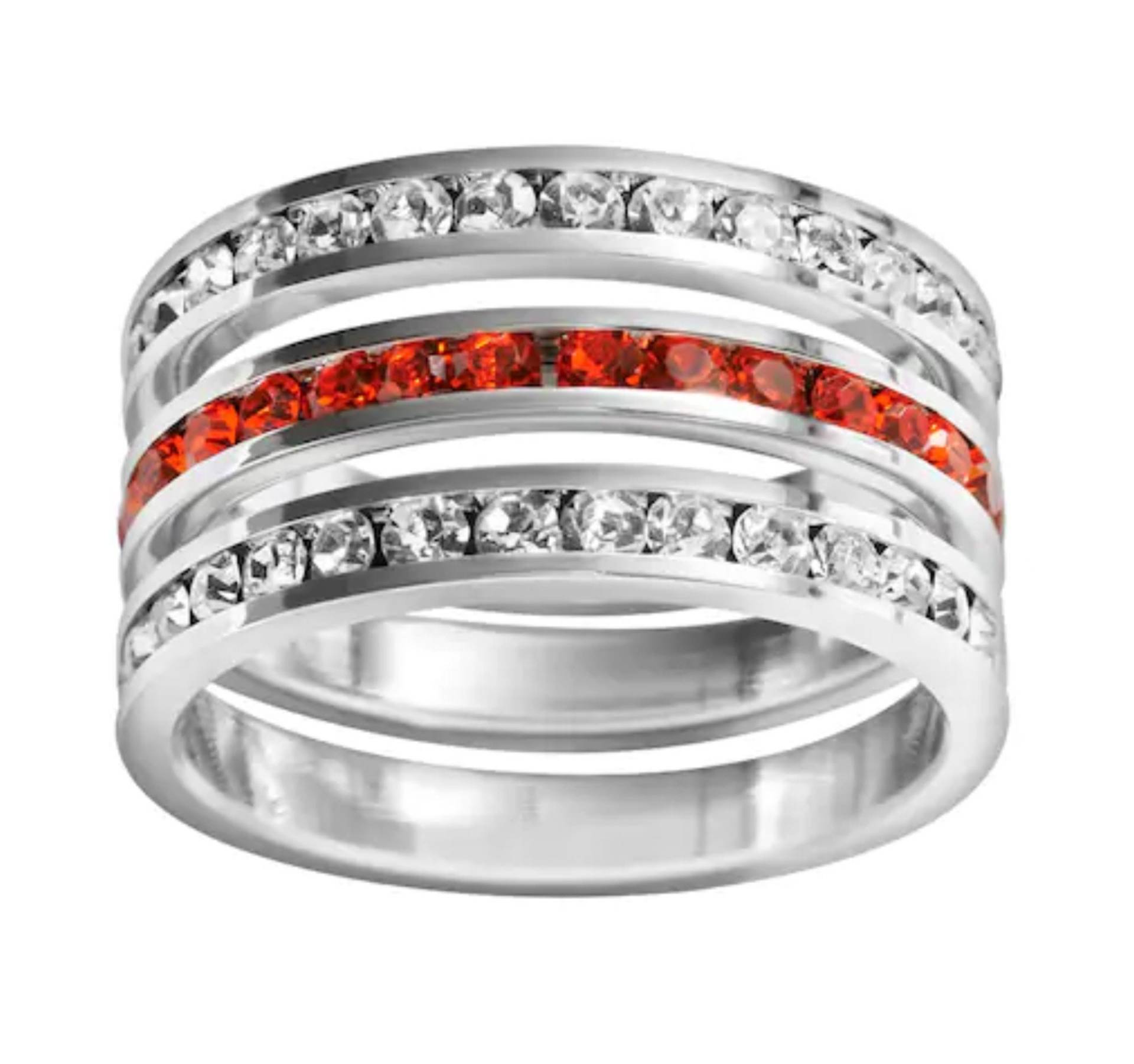 Sale - Orig. Preis 60, 00/2 Klar Und 1 Hyazinth Swarovski Kristall Sterling Silber Channel Set Eternity Ring 3 Sale - Orig. Preis 60, 00/2 Klar Und 1 Hyazinth Swarovski Kristall Sterling Silber Channel Set Eternity Ring 3 von TraditionsJewelryCo