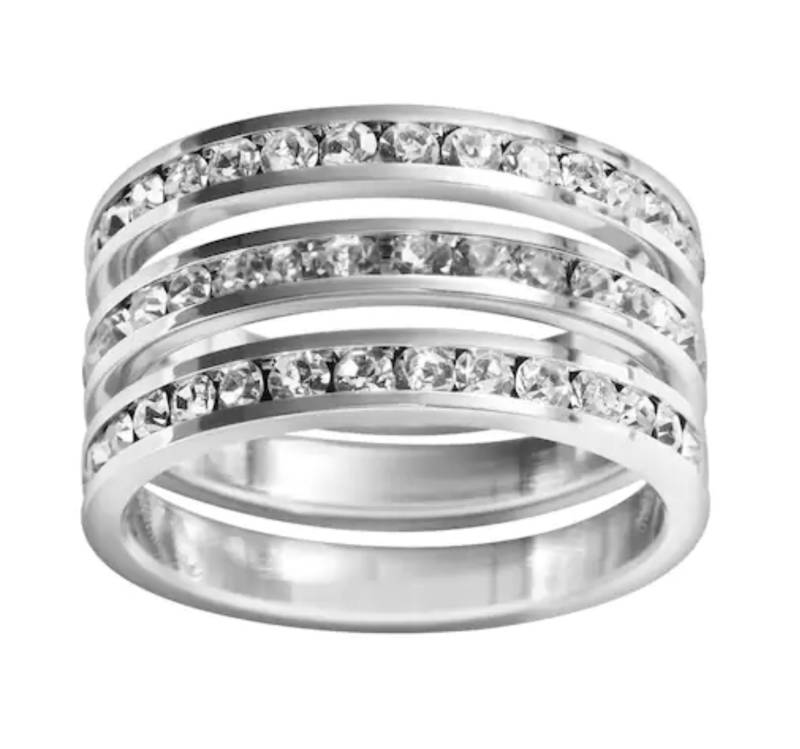 Sale - Orig. Preis 60, 00/April Geburtsstein 3 Klardiamant Swarovski Kristall Sterling Silber Channel Set Eternity Ring Sale - Orig. Preis 60, 00/April Geburtsstein 3 Klardiamant Swarovski Kristall Sterling Silber Channel Set Eternity Ring von TraditionsJewelryCo