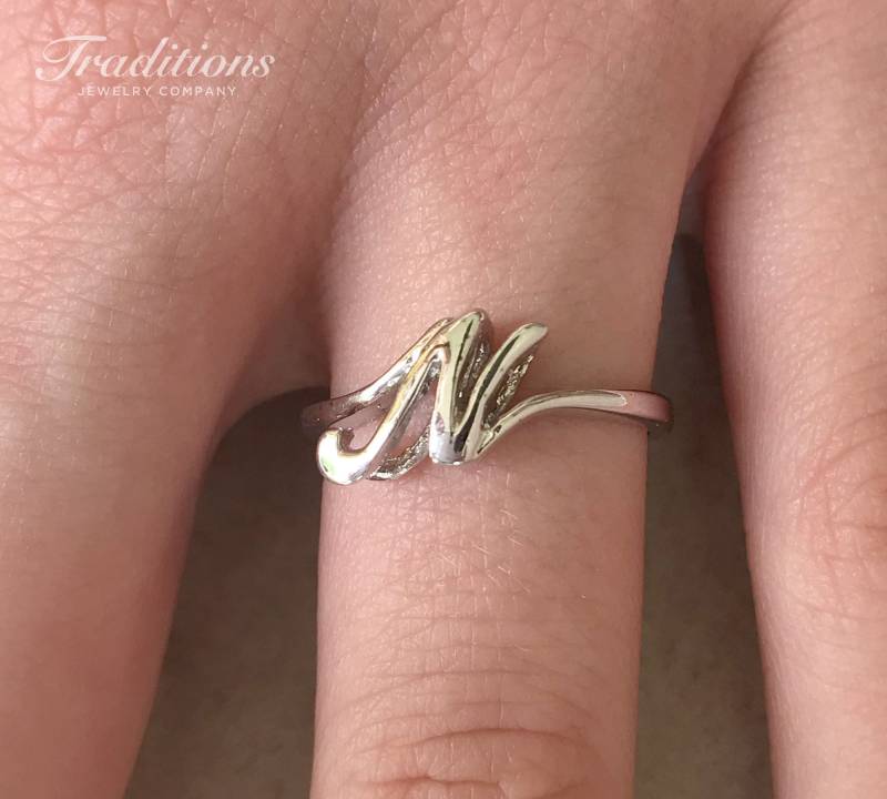 sterling Silber Initial N Ring - Monogramm Personalisierter Buchstaben Minimal Schmuck Zierliche Ringe sterling Silber Initial N Ring - Monogramm Personalisierter Buchstaben Minimal Schmuck Zierliche Ringe von TraditionsJewelryCo