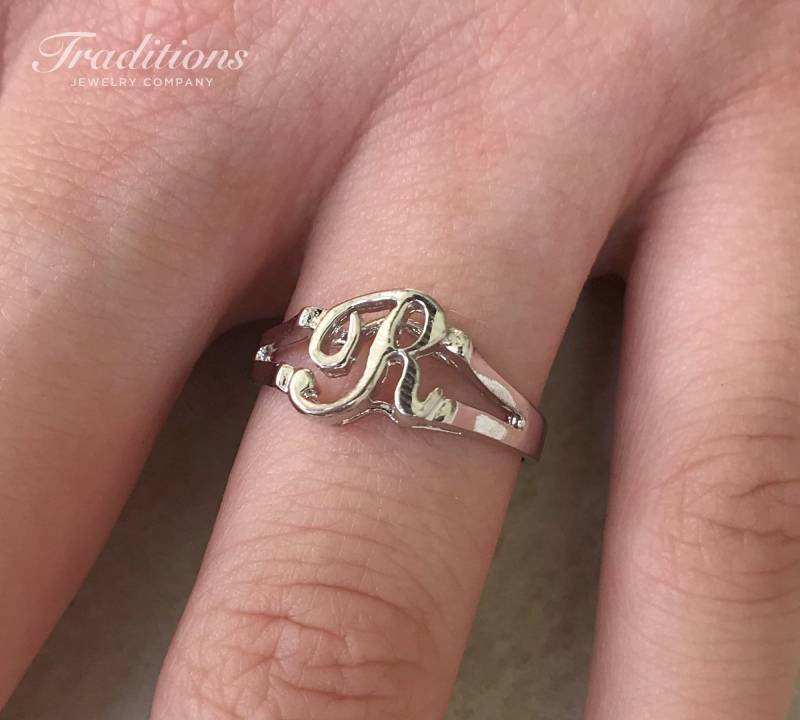 sterling Silber Initial R Ring - Monogramm Personalisierter Buchstaben Minimal Schmuck Zierliche Ringe sterling Silber Initial R Ring - Monogramm Personalisierter Buchstaben Minimal Schmuck Zierliche Ringe von TraditionsJewelryCo