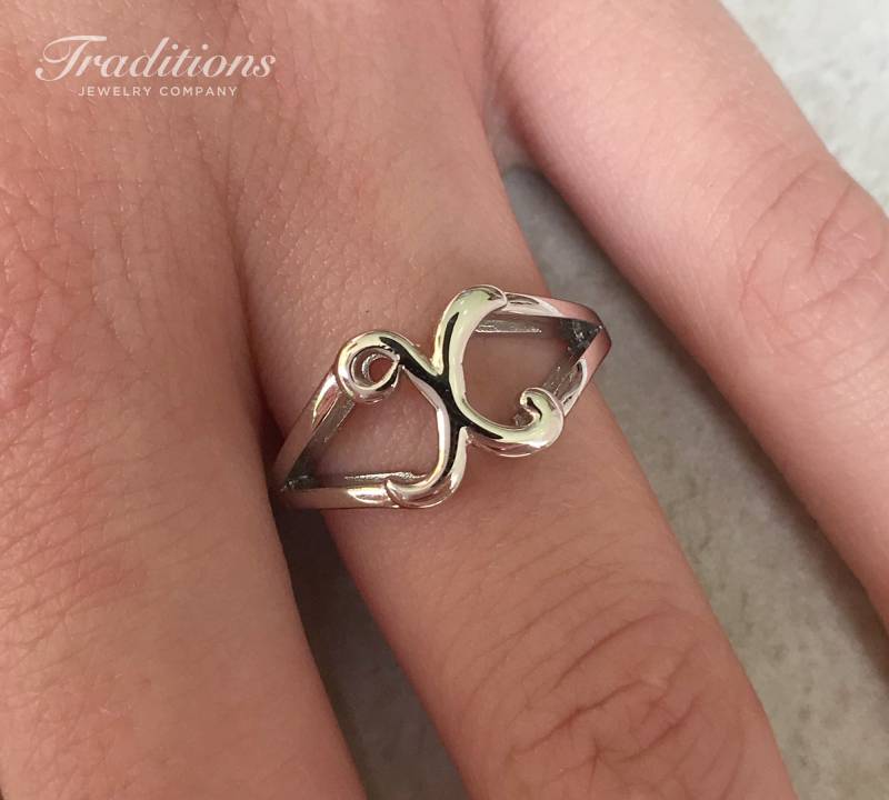 sterling Silber Initial Ring - Monogramm X Personalisierter Buchstabenring Minimal Schmuck Zierliche Anfangsringe sterling Silber Initial Ring - Monogramm X Personalisierter Buchstabenring Minimal Schmuck Zierliche Anfangsringe von TraditionsJewelryCo