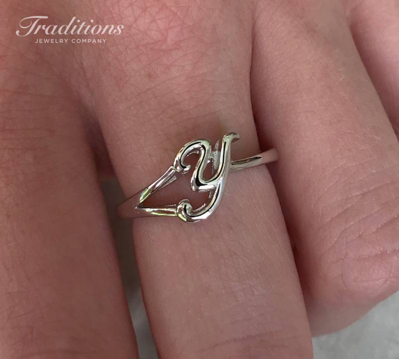 sterling Silber Initial Y Ring - Monogramm Personalisierter Buchstaben Minimal Schmuck Zierliche Ringe sterling Silber Initial Y Ring - Monogramm Personalisierter Buchstaben Minimal Schmuck Zierliche Ringe von TraditionsJewelryCo