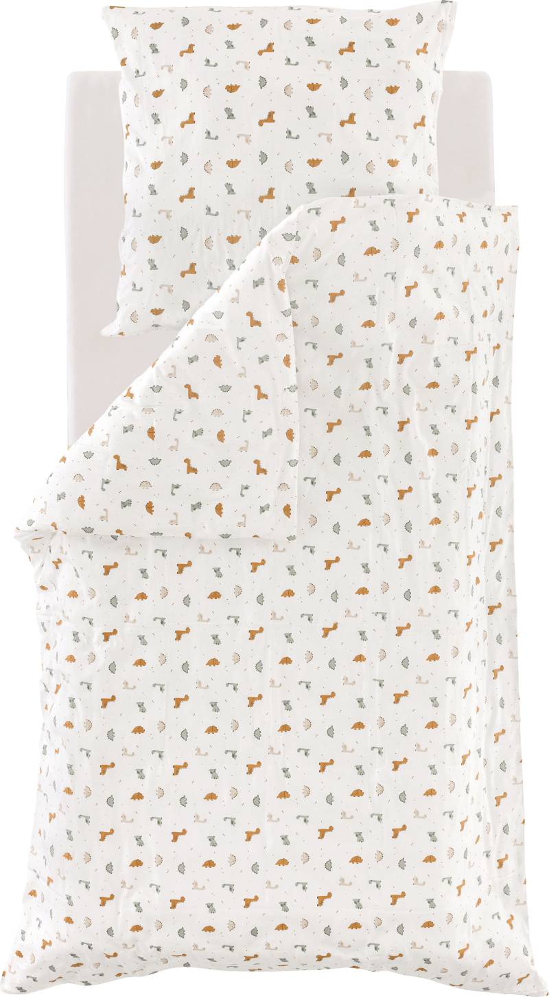 Träumeland Bettwäsche "Dinolino" 2 Stk. tlg. verpackt im praktischen & wiederverwendbaren Turnbeutel von Träumeland