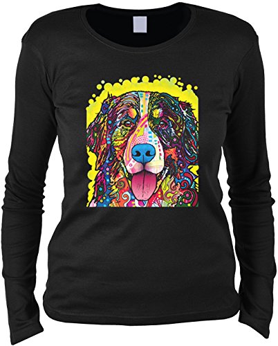 trag-das Bernese Mountain Dog Modisches Damenshirt mit Hunde Motiv: - Mädchen Frauen Geschenk Weihnachten Geburtstag Rundhals Mama von Träumeland