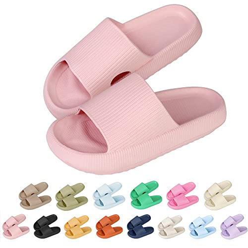 Trafagala Hausschuhe Damen Herren Airfoot Cloud Schlappen Cozy Slides Sommer Wolkenschuhe Bequeme Rutschfeste Badelatschen Badeschlappen FüR Langes Stehen Sandalen Plateau von Trafagala