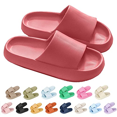 Trafagala Hausschuhe Damen Herren Airfoot Cloud Schlappen Cozy Slides Sommer Wolkenschuhe Bequeme Rutschfeste Badelatschen Badeschlappen FüR Langes Stehen Sandalen Plateau von Trafagala