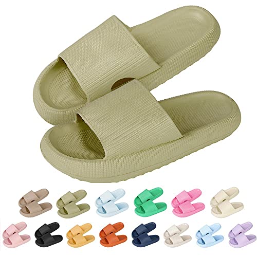 Trafagala Hausschuhe Damen Herren Airfoot Cloud Schlappen Cozy Slides Sommer Wolkenschuhe Bequeme Rutschfeste Badelatschen Badeschlappen FüR Langes Stehen Sandalen Plateau von Trafagala