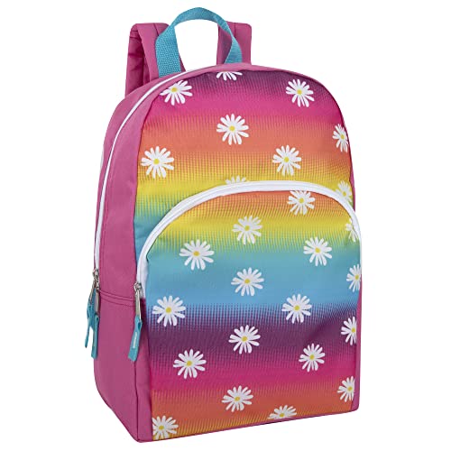 Trail maker 38,1 cm Kinderrucksäcke für Vorschule, Kindergarten, Grundschule Jungen und Mädchen mit gepolsterten Trägern, Tanzende Regenbogen-Gänseblümchen, Small, Rucksack von Trail maker