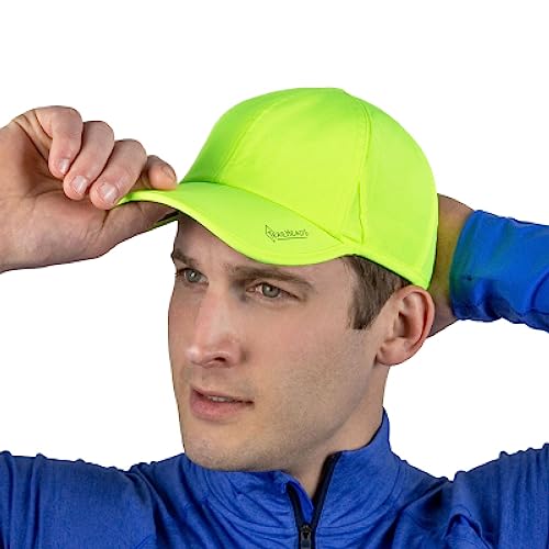 TrailHeads Cap Herren Sommer mit UV-Schutz - Schnell Trocknende Sport Kappe Herren Sommer - UPF 50 Laufkappe Herren für den Sommer - neonfarben von TrailHeads