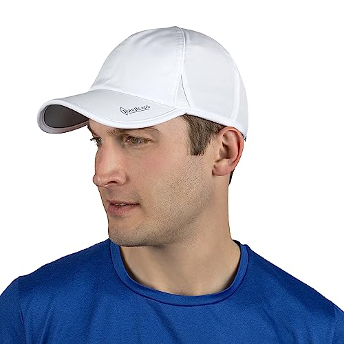 TrailHeads Cap Herren Sommer mit UV-Schutz - Schnell Trocknende Sport Kappe Herren Sommer - UPF 50 Laufkappe Herren für den Sommer - weiß von TrailHeads