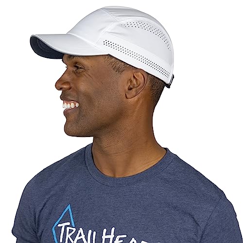 TrailHeads Cap Herren Sommer zum Joggen – Sport Kappe Herren Sommer – Recycelte Laufkappe Herren - Weiß von TrailHeads