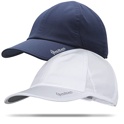 TrailHeads Damen Laufmütze mit UV-Schutz | UPF 50 Hüte | Sommerhüte für Damen | Outdoor Hüte, Weiß und Marineblau, Einheitsgröße von TrailHeads
