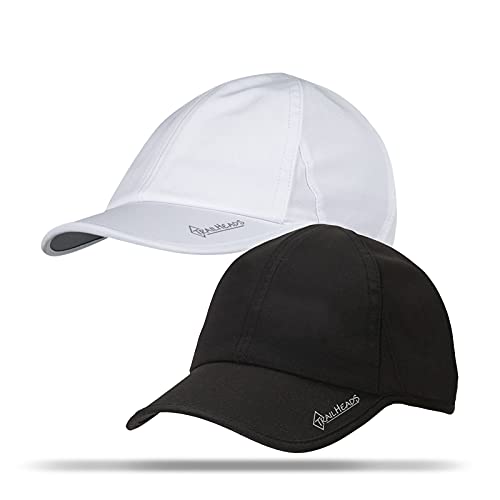 TrailHeads Damen Laufmütze mit UV-Schutz | UPF 50 Hüte | Sommermützen für Frauen | Outdoormützen, Weiß und Schwarz, Einheitsgröße von TrailHeads