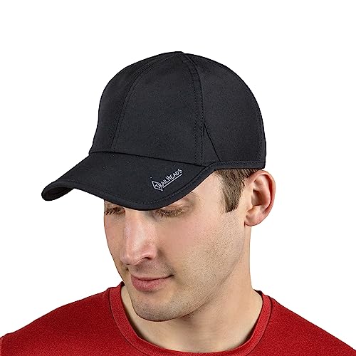 TrailHeads Cap Herren Sommer mit UV-Schutz - Schnell Trocknende Sport Kappe Herren Sommer - UPF 50 Laufkappe Herren für den Sommer - schwarz von TrailHeads