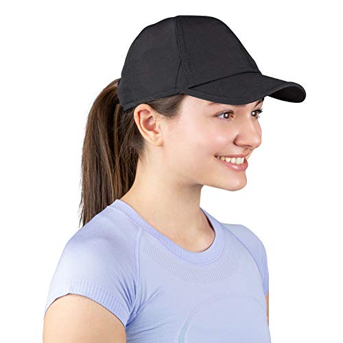TrailHeads Laufkappe mit UV-Schutz | Kappe Damen | Damen Cap |Schirmmütze Damen - Schwarz von TrailHeads