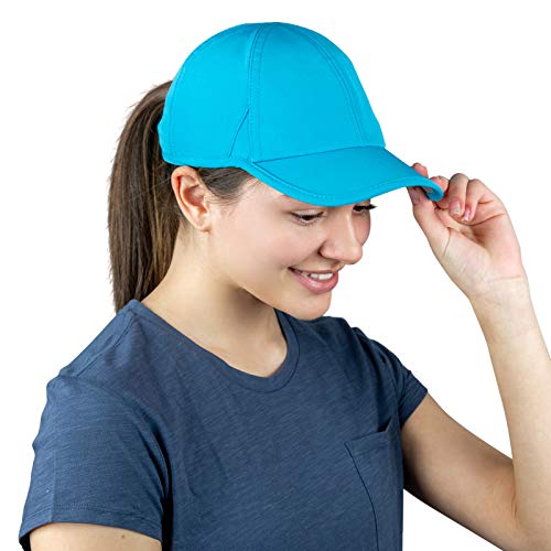 TrailHeads UV Protection Running Hats for Women, 50+ UPF - Summer Hats for Women Baseball Cap - Tennis, Golf, Gym, Workout - Tropisches Aquamarin von TrailHeads