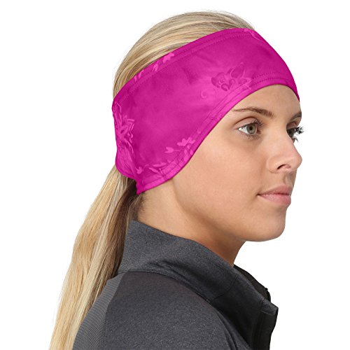 TrailHeads gemustertes Damen Pferdeschwanz Stirnband - rosa spritz von TrailHeads