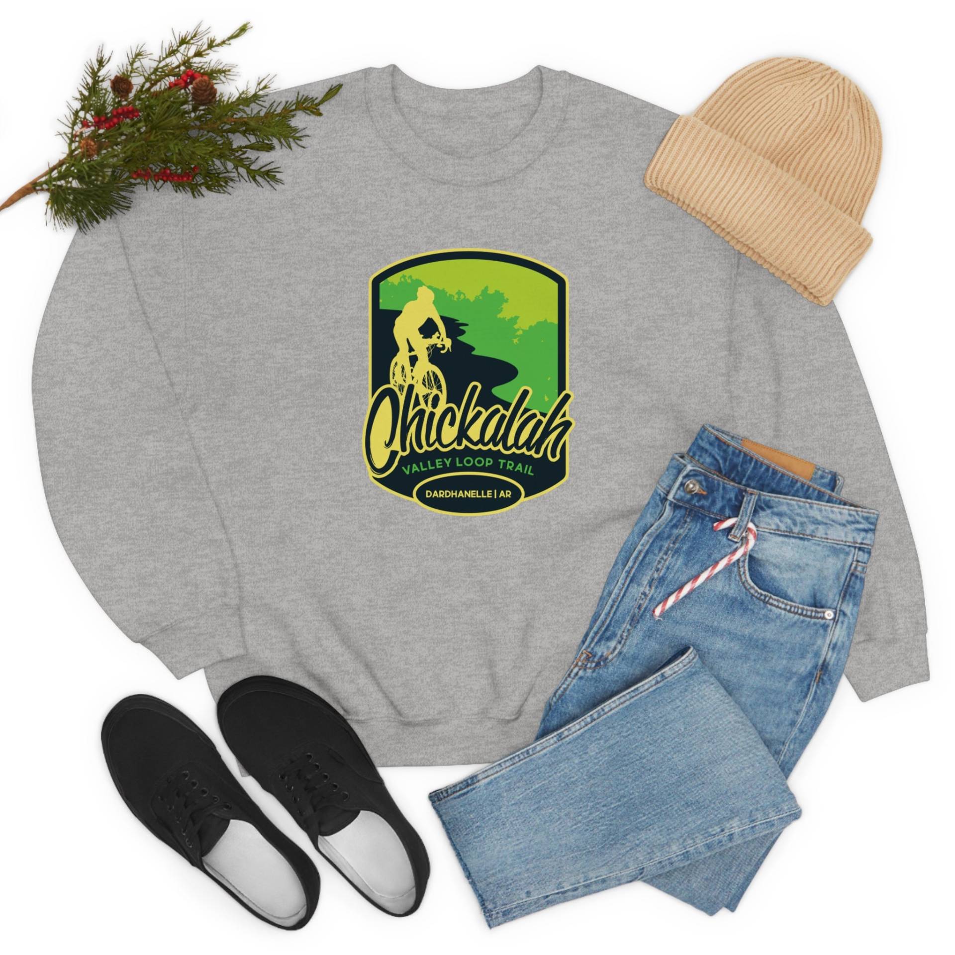 Chickalah Valley Loop Trail - Dardanelle, Arkansas Unisex Heavy Blend Crewneck Sweatshirt von TrailMemories
