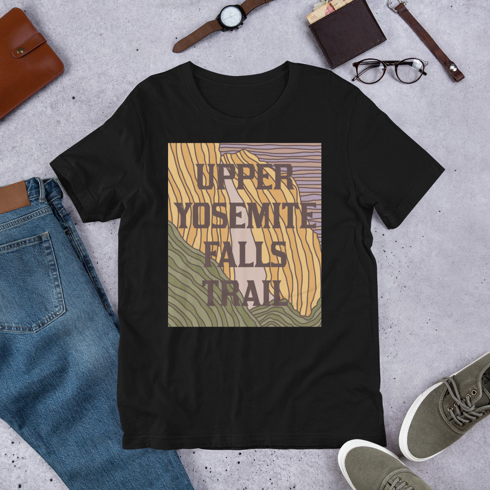 Oberes Yosemite Falls Singles T-Shirt von TrailMemories