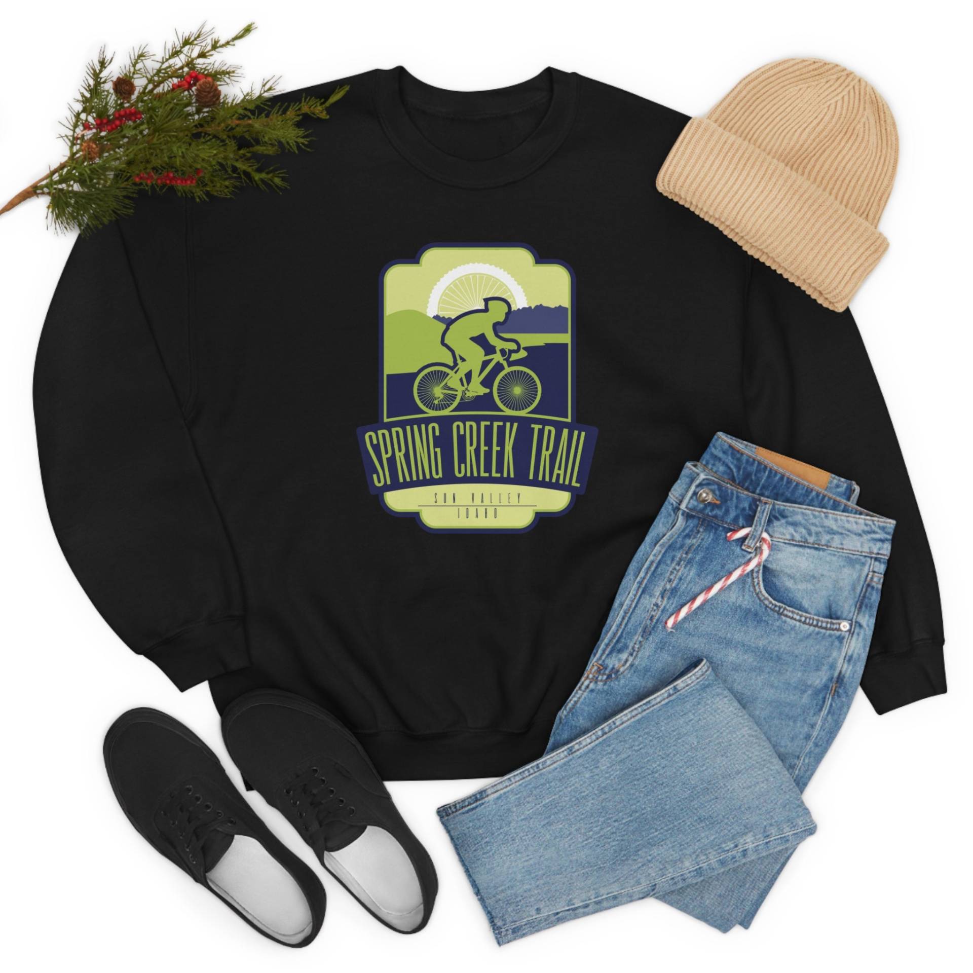 Spring Creek Trail - Sun Valley, Idaho Unisex Heavy Blend Crewneck Sweatshirt von TrailMemories