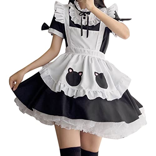 Dirndl Damen Oktoberfest Trachtenkleid Maid Cosplay Anime Trachten Schoolgirl Outfit Eugeo Cosplay Anime French Maid Karnevalskostüm Damen von Trailrest
