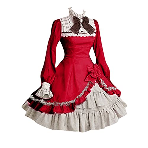 Maid Costume Dirndl Alpenmärchen Trachtenkleid Trachtenmode Cosplay Komplett Anime Kostüm Damen Mittelalter Kleid Damen Sexy Kostüme French Maid Kostüm von Trailrest