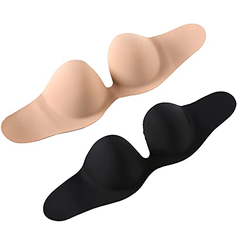 Trailrest Klebe Push Up BH,silikonbrust Unsichtbarer BH Große Brüste Super Push Up BH Trägerlos Unsichtbare Für Damen Par von Trailrest