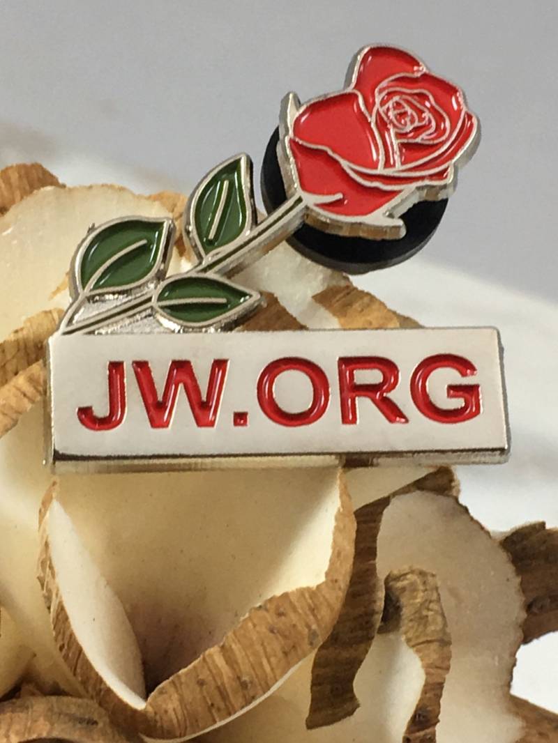 Jw.org Rote Rose [Lot Von 1] Premium Anstecknadeln Mit Gummiverschluss von TrailsEndFarmCrafts