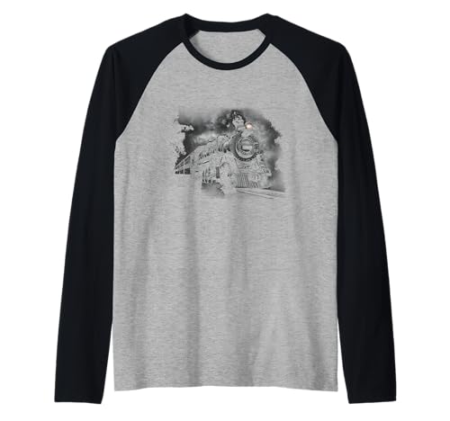 Dampflokomotive Lokomotive Lokomotive Eisenbahn Big-Boy Zug 4014 Raglan Dampflokomotive Lokomotive Lokomotive Eisenbahn Big-Boy Zug 4014 Raglan von Train Engine Railroad Big-Boy Train Shirt 4014