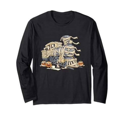 Lustiger Zug Mama Kürbis Halloween Kinder Herren Damen Langarmshirt Lustiger Zug Mama Kürbis Halloween Kinder Herren Damen Langarmshirt von Train Lovers Cute Halloween Outfits for Boy Girl