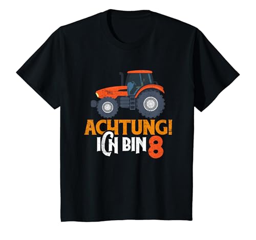 Kinder Traktor 8. Geburtstag Achtung Ich Bin 8 Jahre Alte Jungs T-Shirt von Traktor 8. Geburtstag Jungen Geschenke