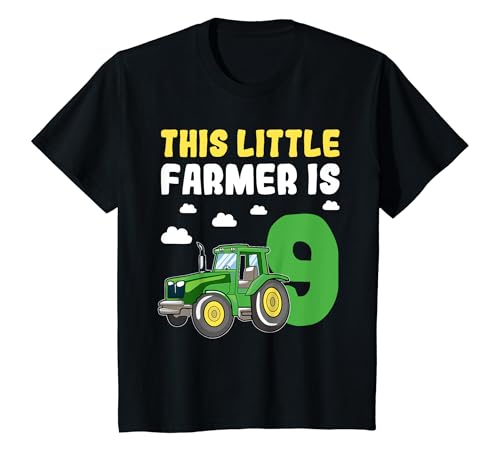 Kinder Kinder Geburtstagsshirt 9. Geburtstag Traktor Jungen T-Shirt von Traktor Aus dem Weg Ich bin 9 Jahre Geburtstag